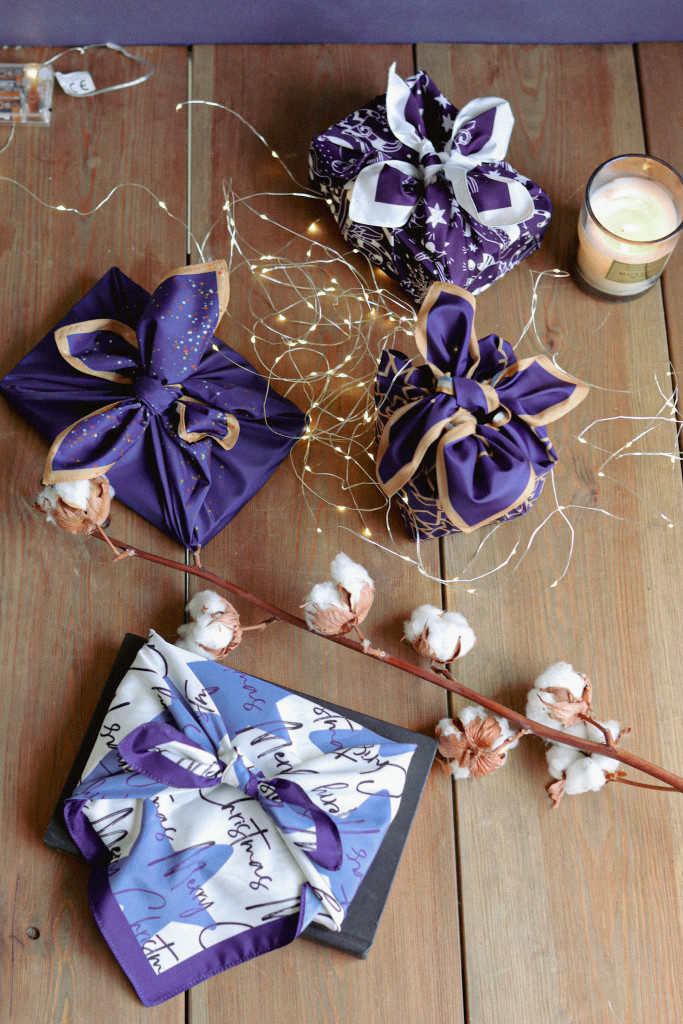 Above: Wrappucino’s reusable fabric giftwrap.