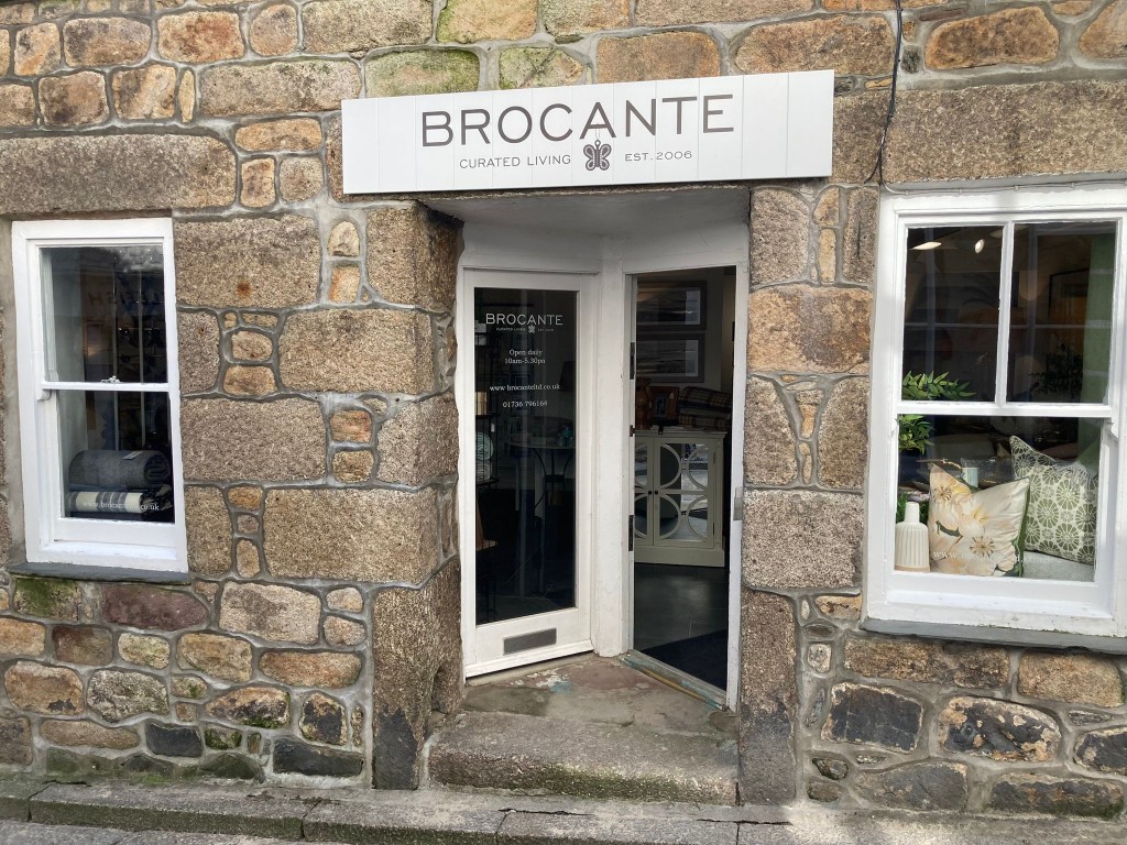 Above: Brocante’s new St Ives shop.