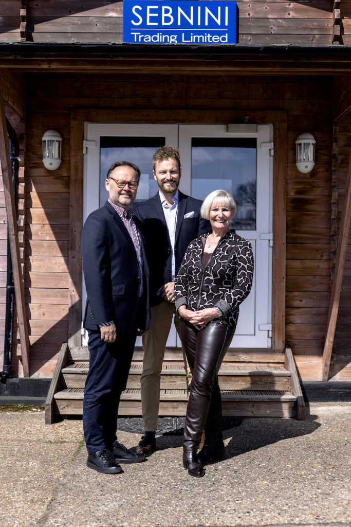 Above: From left to right: Sebnini’s Gert, Sebastian and Carina Schyberg.