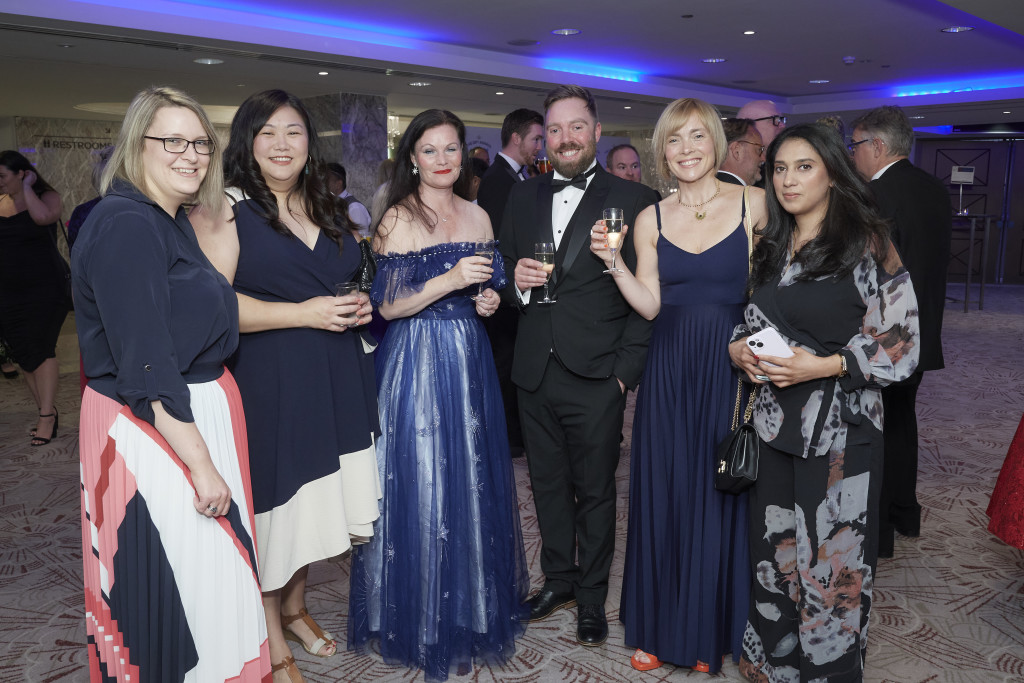 Above: Sarah Ward (centre) and the Giftware Association team (right) are shown with guests Tabi Marsh (left) and Therese Oertenblad, from the Small Business Collaborative (second left).