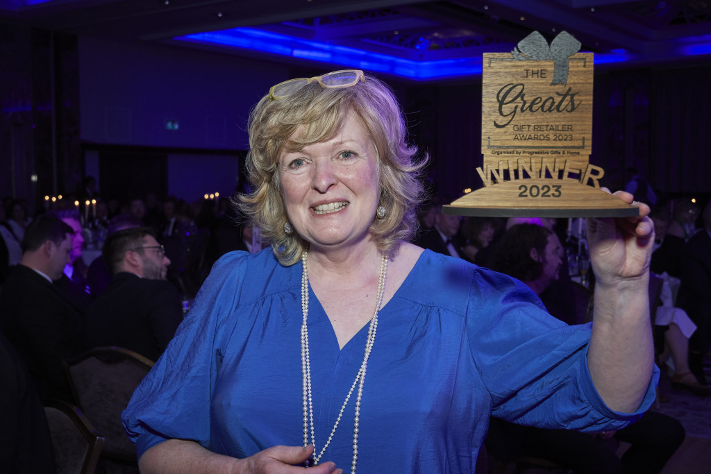 Above: A proud Karen Ritchie with her Greats trophy.