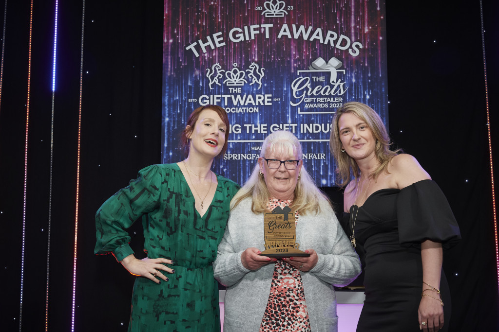 Above: Maybugs area sales manager Joan Tippett was presented with the Greats award by Helena Riggs, sales operations manager at Ashleigh & Burwood, category sponsor.