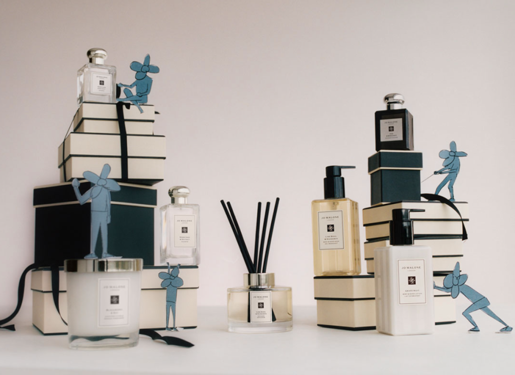 Above: Jo Malone fragrances await the winner.