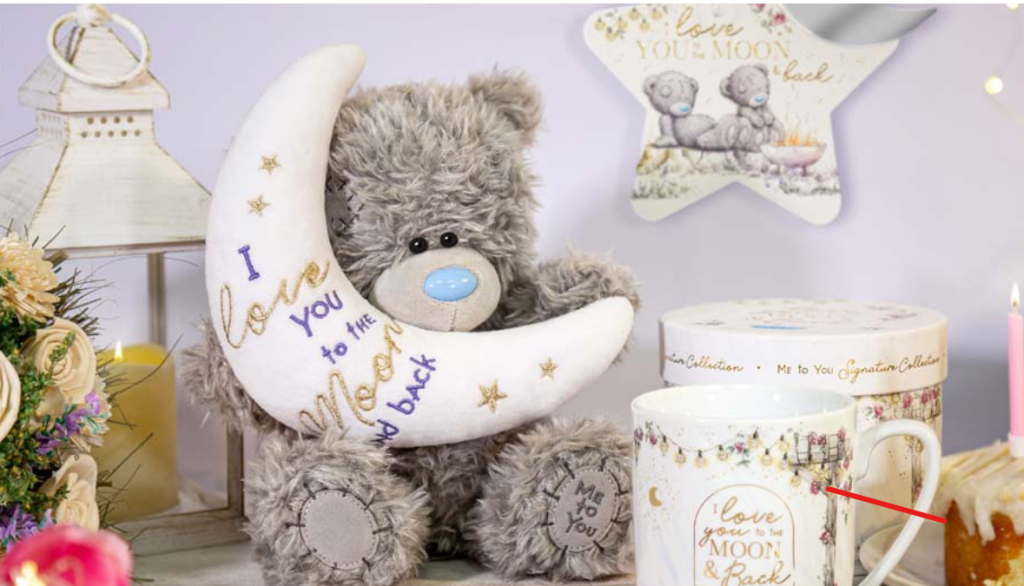 Above: A selection of Tatty Teddy Me To You giftware.