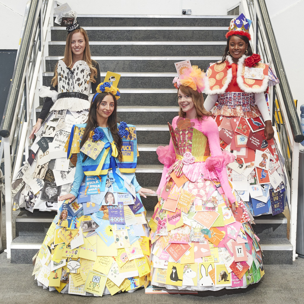 Above: ‘Meeters and greeters’ will be dressed in outfits made out of greeting cards.