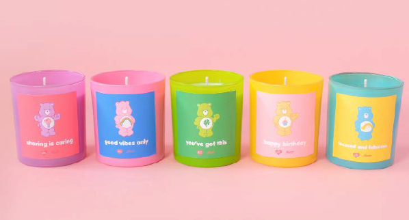 Above: The new Care Bears candle collection.