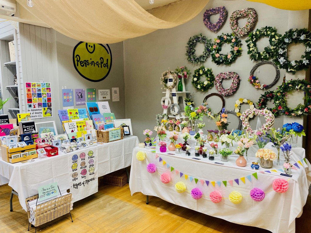 Above: A glimpse inside Maybugs artisan market.