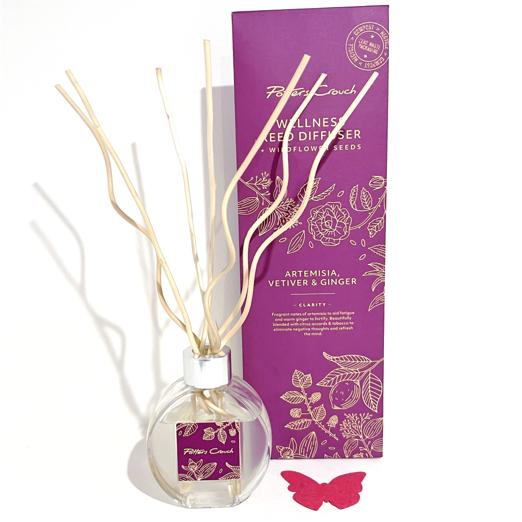 Above: Potters Crouch’s Aretemsia Vetiver & Ginger diffuser from the company’s Wellness range.