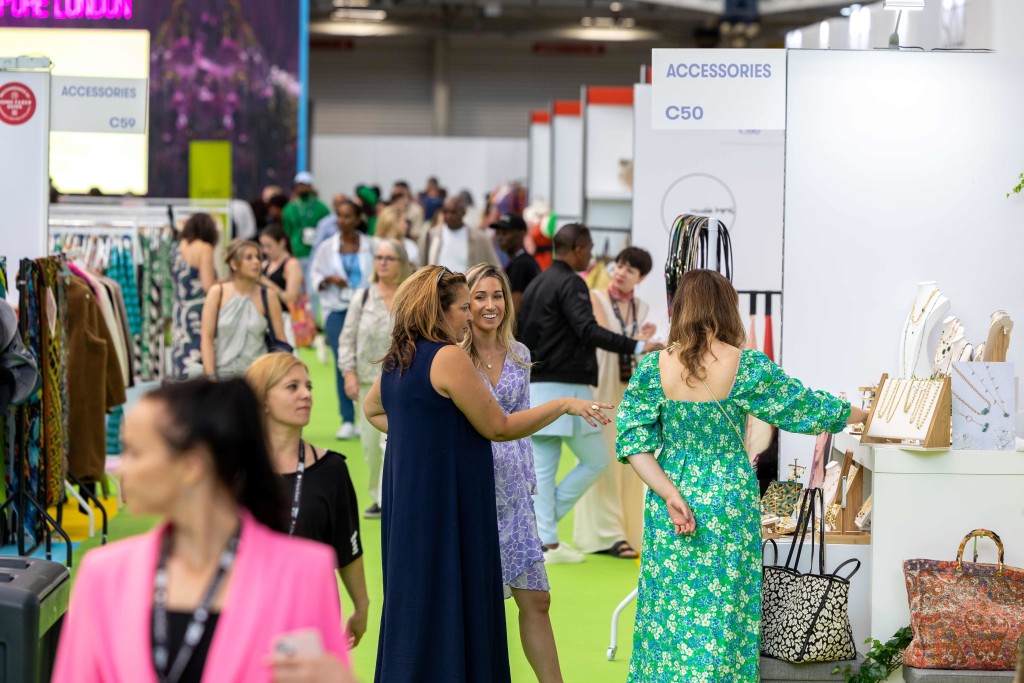 Above: Visitors browsing the aisles at Pure London.