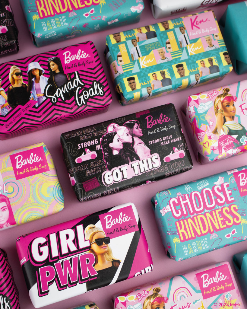 Above: The English Soap Company has launched a range of licensed Barbie soaps.