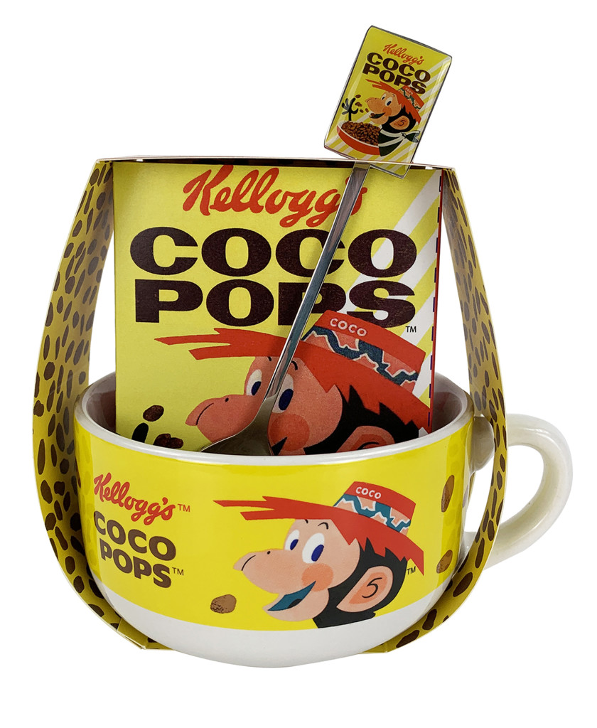 Above: The Kellogg’s bowl combo features a bowl, mug and spoon.