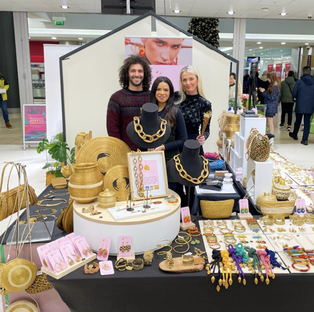 Above: A small jewellery and accessories brand takes the opportunity of a temporary pop up store in a major retailer.