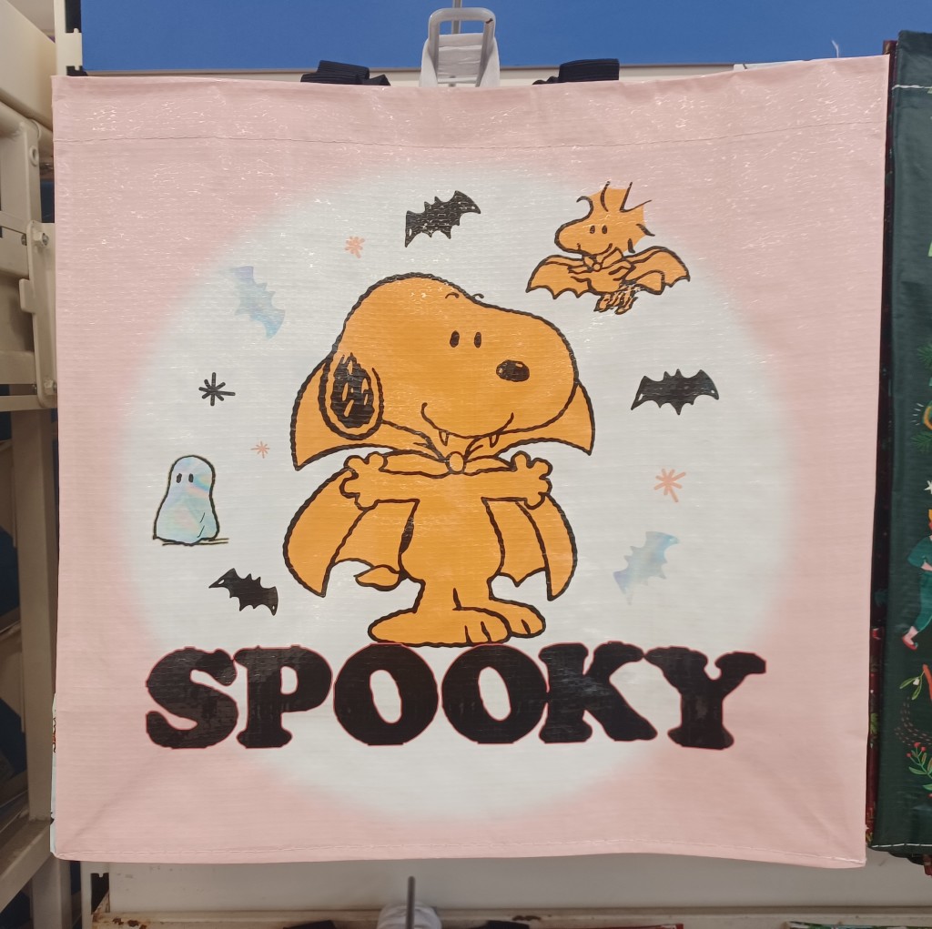 Above: Snoopy Halloween shopping bag from Tesco.