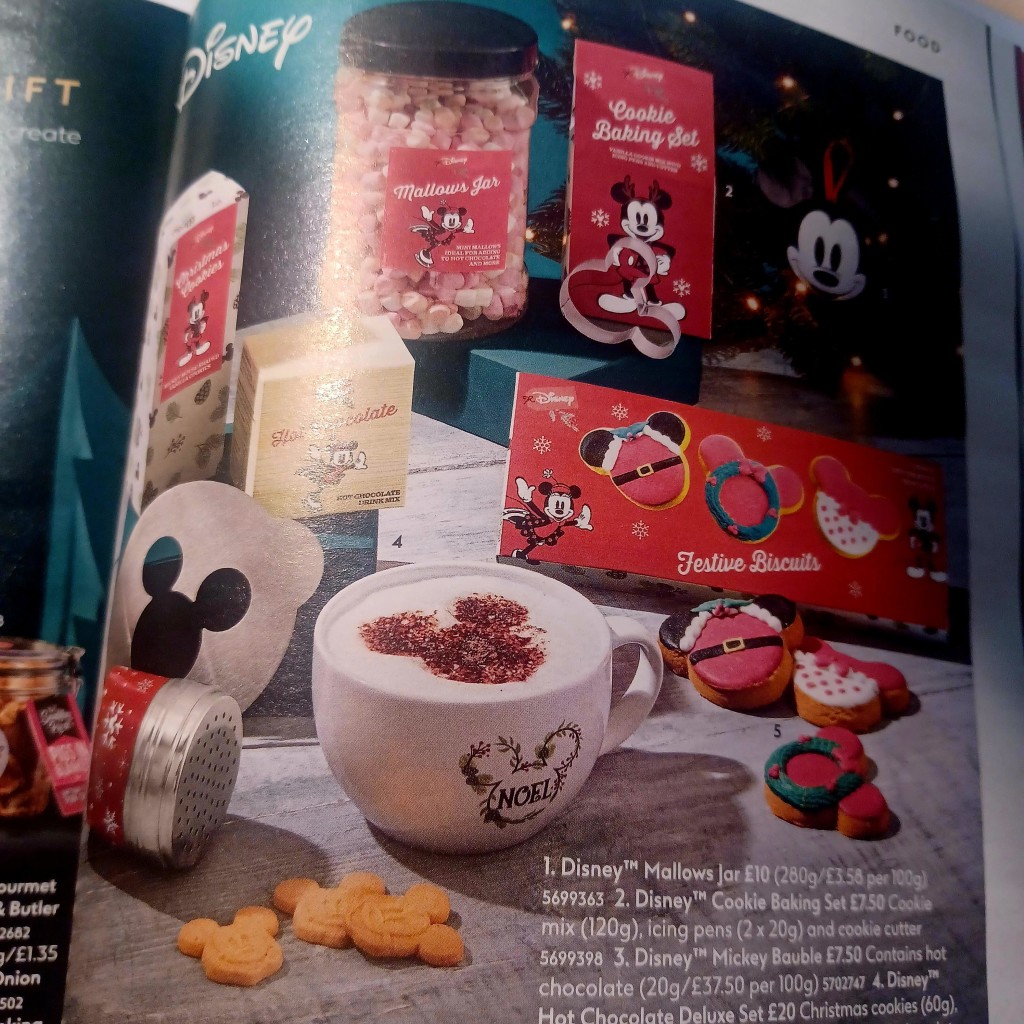 Above: A Mickey Mouse festive food range is featured in the Boots Christmas gift guide.