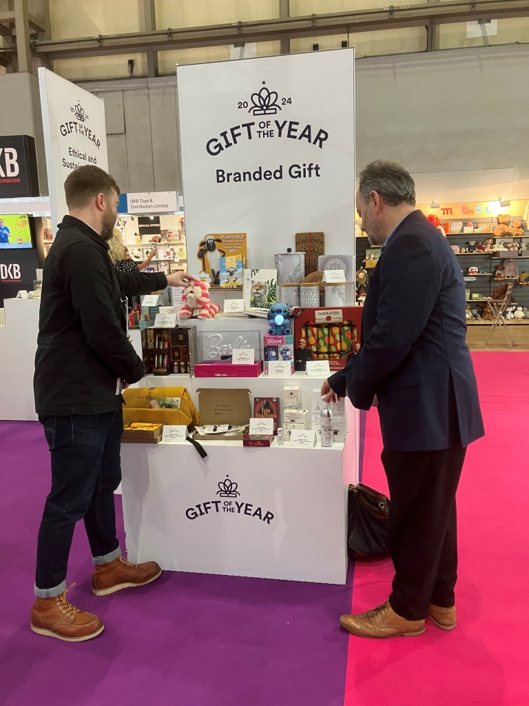 Above: Start Licensing’s Ian Downes (right) was among the Gift of the Year judges at Spring Fair. He is shown with The Giftware Association’s marketing and PR manager Chris Workman.