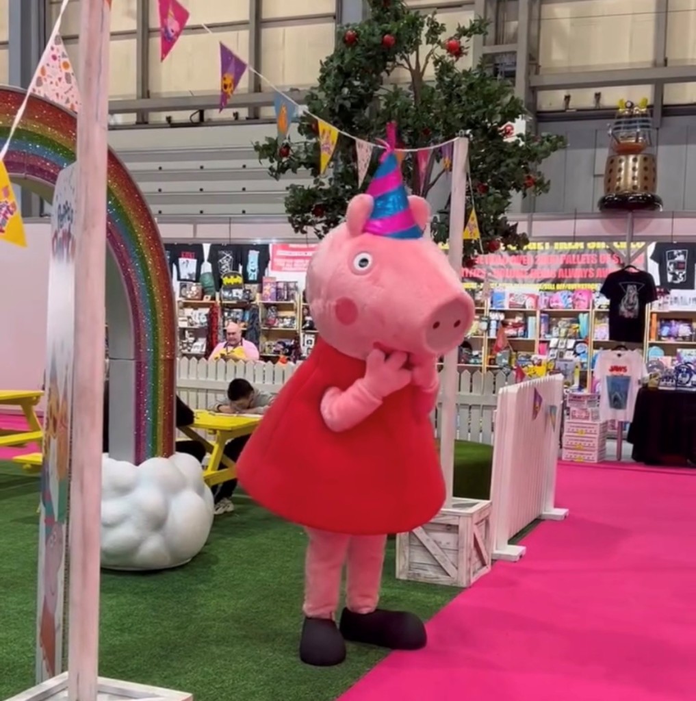 Above: Peppa Pig was among the characters at the show.