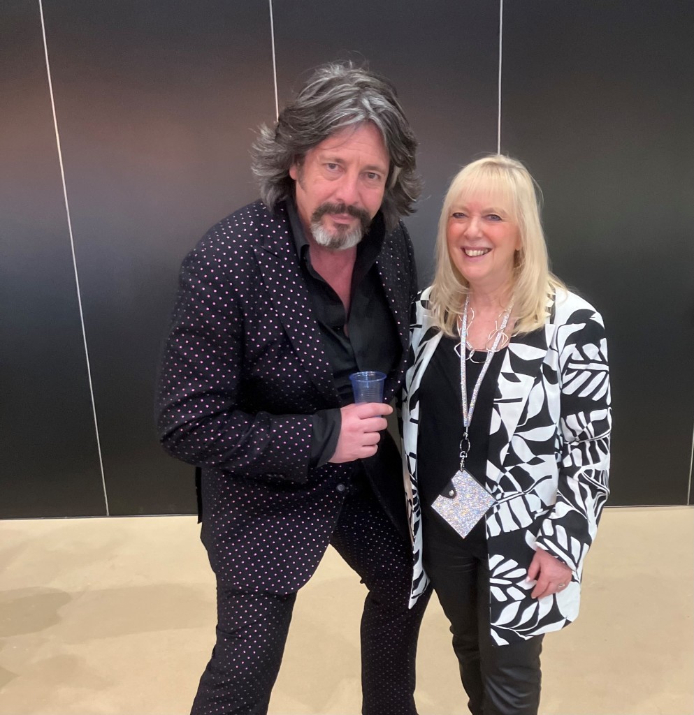 Above: Laurence Llewelyn with GiftsandHome.net’s Sue Marks at yesterday’s Spring Fair.