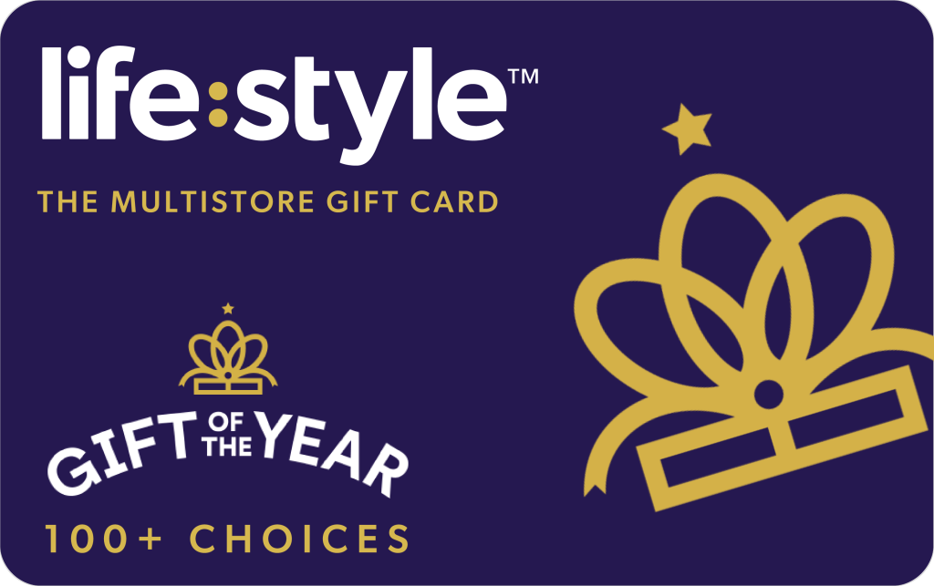 Above: The new Lifestyle/Gift of the Year multi-choice gift card.