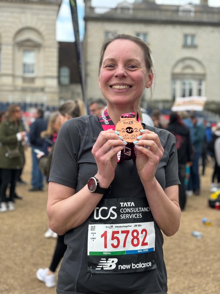 Above: Max Publishing’s Sam Loveday, editor of Licensing Source Book/licensingsource.net, GiftsandHome.net’s sister digital newsletter, proudly completed the London Marathon yesterday and is shown with her medal.