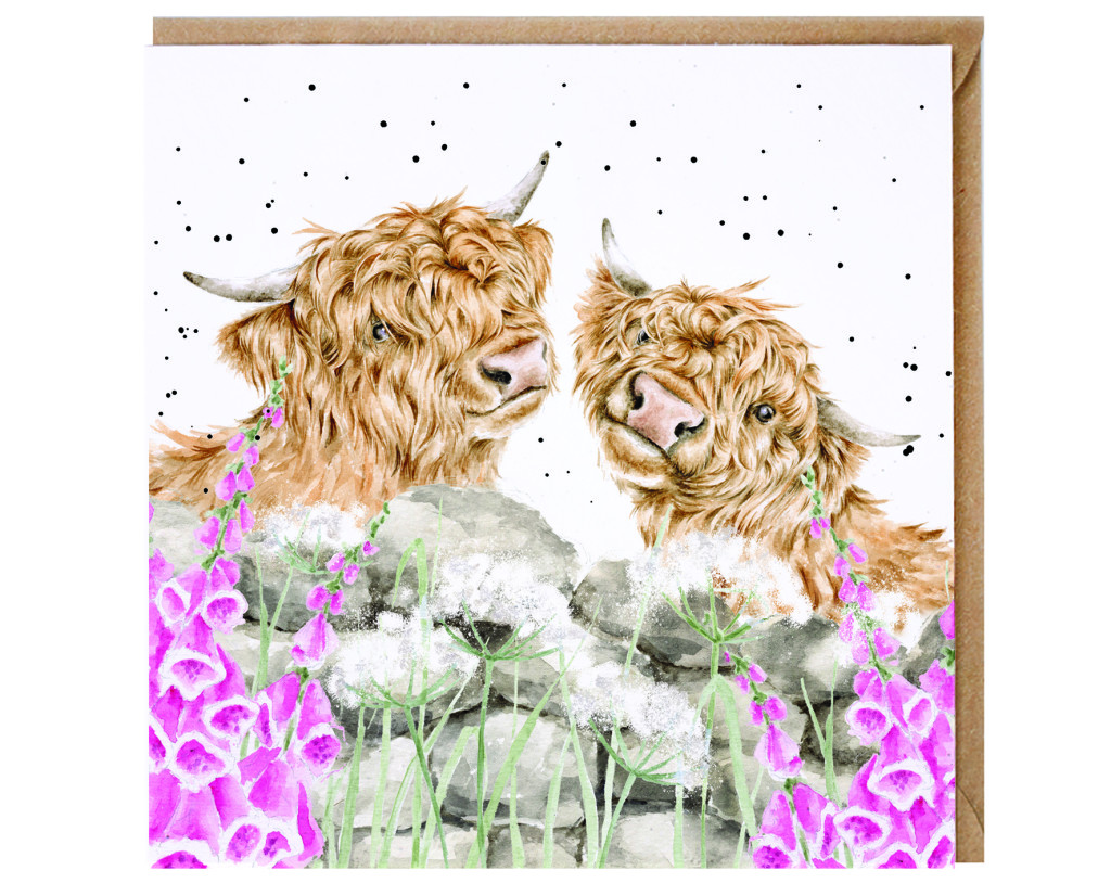 Above: A Wrendale Designs greeting card featuring Hannah’s quirky animal designs.