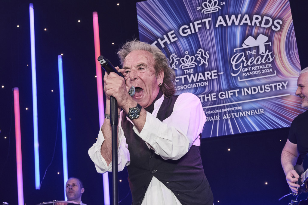 Above: Candlelight’s founder Mike Winch, shown at last year’s Gifts Awards, will once again be performing live on stage with his band RockStock.