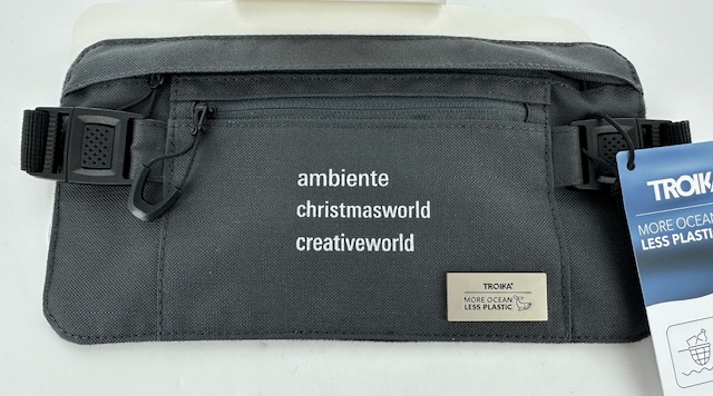 Above: Sustainable Blue Cycle belt bags have been supplied by Messe Frankfurt for guests at The Gift Awards.